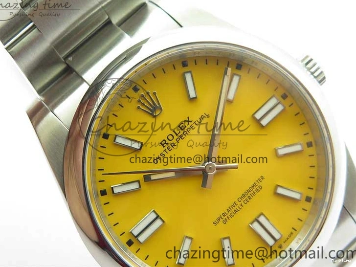MiroTime 0424 Original Oyster Perpetual 41mm 124300 ROF 1:1 Best Edition 904L Steel Yellow Dial on SS Bracelet A 2667